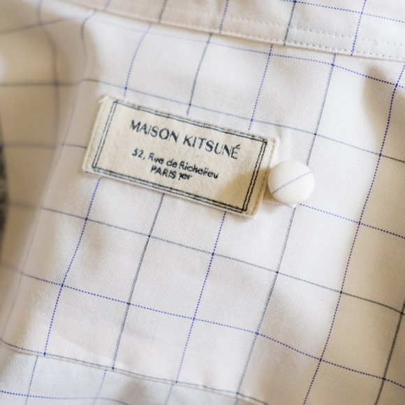Maison Kitsuné Crosshatched Button Down - Picture 2 of 8